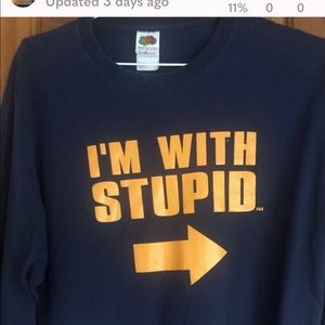 Men’s “IM WITH STUPID” T-Shirt Sz L.